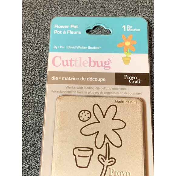 Cuttlebug Die Flower Pot David Walker Studios By Provo Craft 1 Die Matrice Scrap - Picture 2 of 4